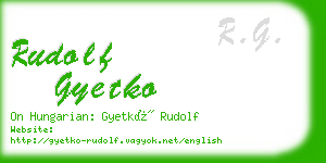 rudolf gyetko business card